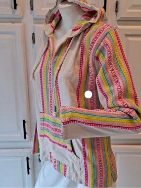 Beach By Exist Multicolor Striped Hooded Jacket